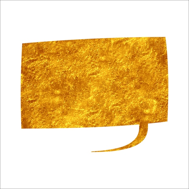 glistering gold foil chat bubble