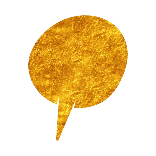 glistering gold foil chat bubble