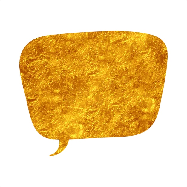 glistering gold foil chat bubble