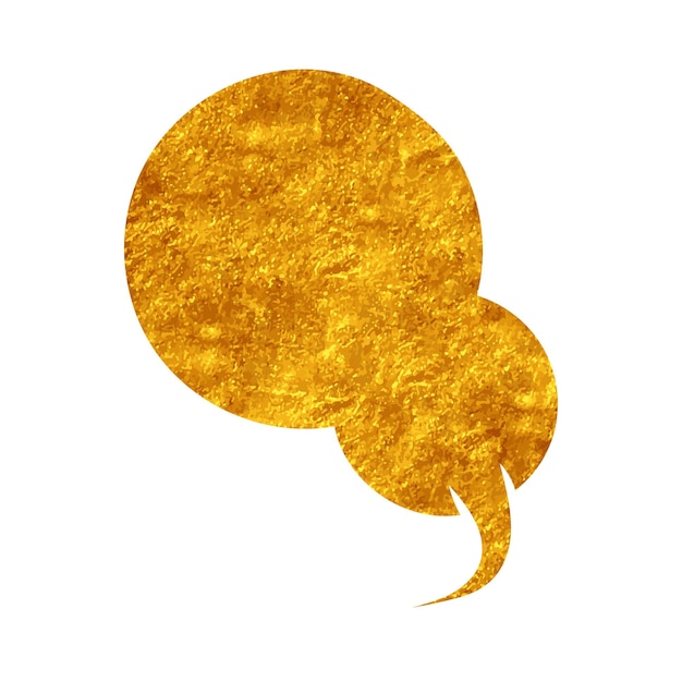 glistering gold foil chat bubble