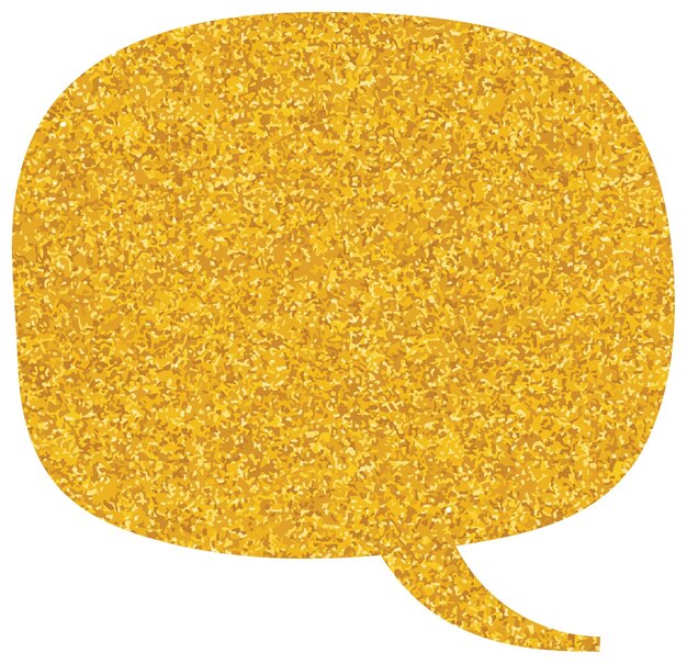 glistering gold foil chat bubble