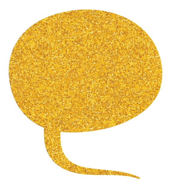 glistering gold foil chat bubble