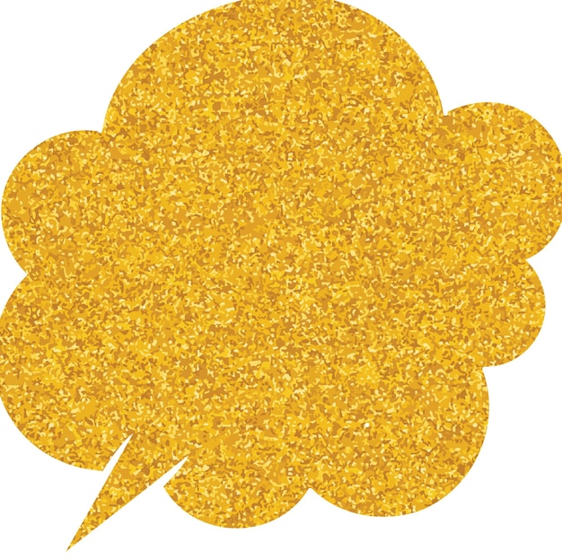 glistering gold foil chat bubble