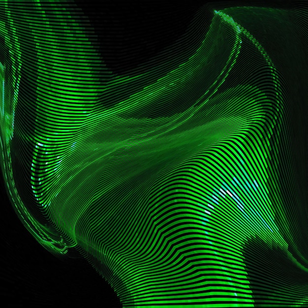 Глюк абстрактный фон с эффектом искажения случайные волны зеленые линии для обоев