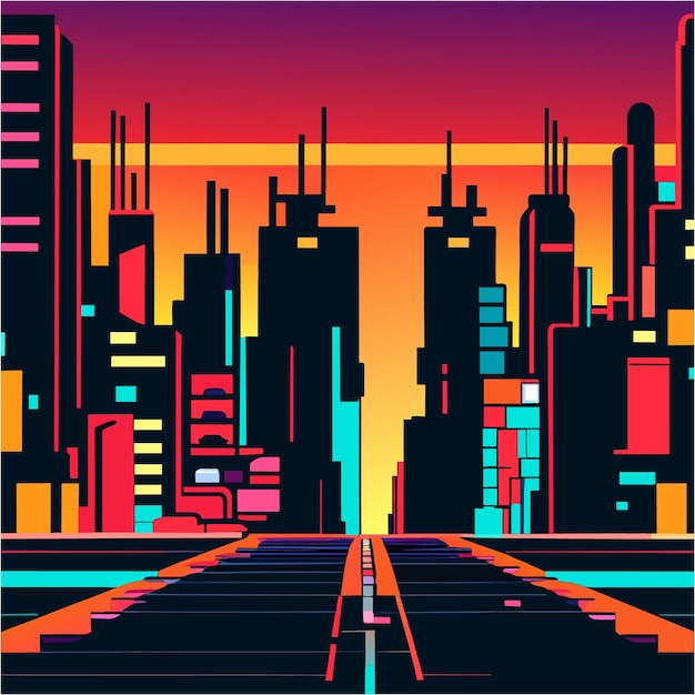 Glitch Art Aesthetics in Cyberpunk City Dreams