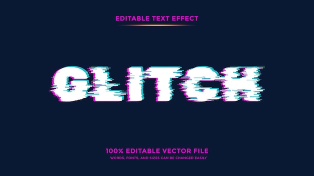 Glitch bewerkbaar teksteffect