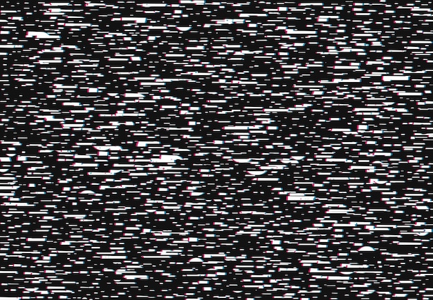 글리치 디지털. 그래픽 디스플레이 오류, 검정색 배경의 백색 잡음.