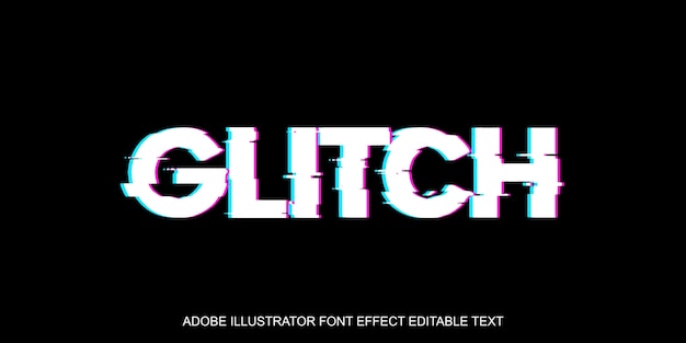 Vector glitch editable effect