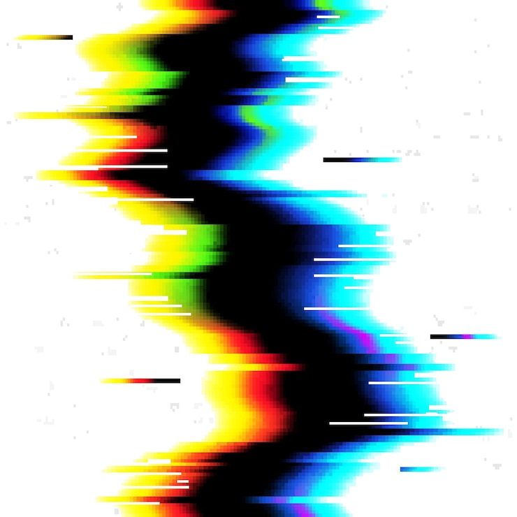 Vector glitch effect tv or computer screen freeze effect