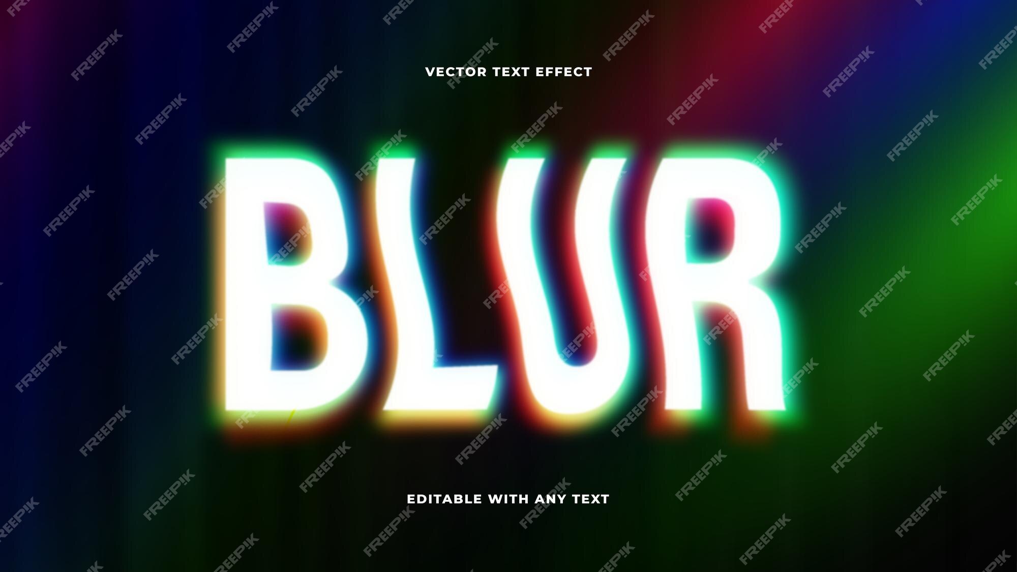 Premium Vector  Glitch text effect generator graphic styles mockup