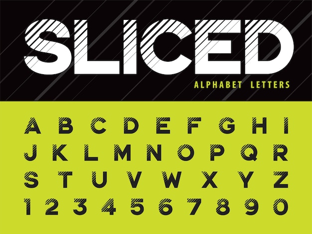 글리치 현대 알파벳 문자와 숫자