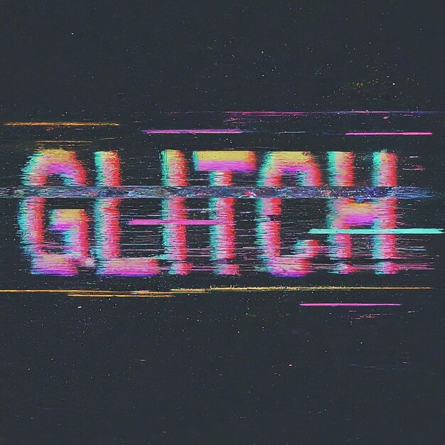 Vector glitch pixel art woord glitch glitch pixel kunst woord glitch