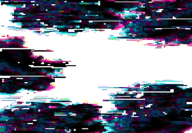 Glitch pixel vettore astratto sfondo distorto