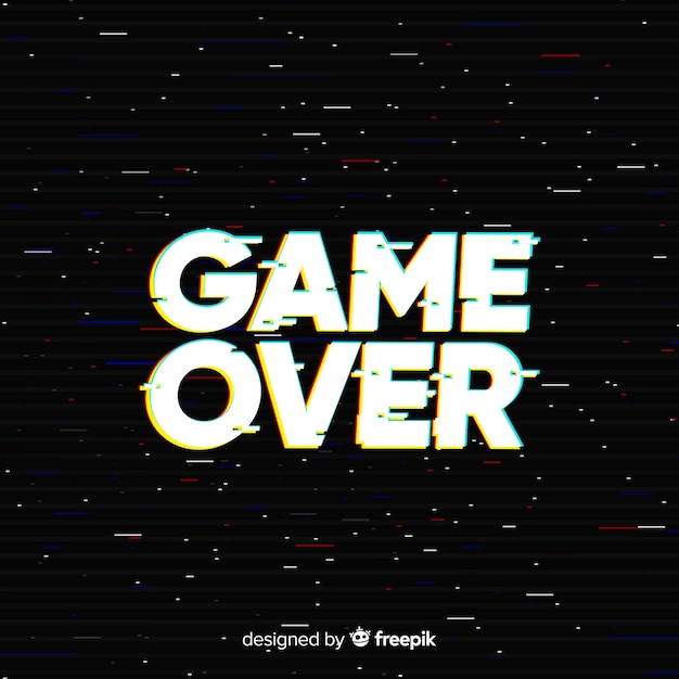 Glitch spel over de achtergrond