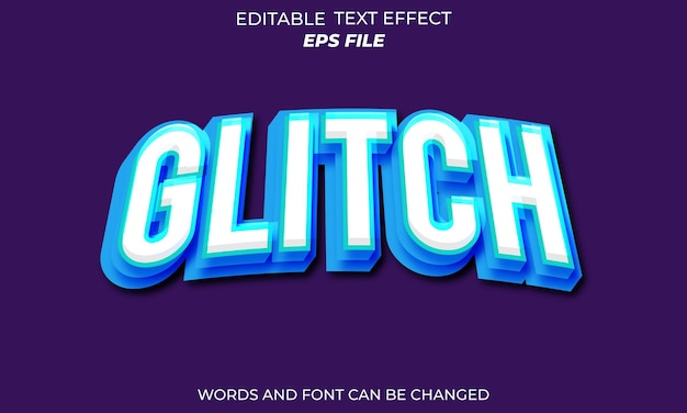 Premium Vector  Glitch text effect generator graphic styles mockup