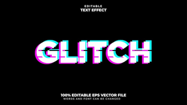 Vector glitch text effect