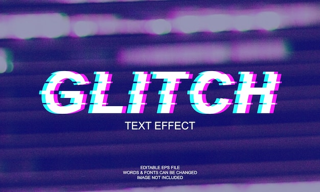 Vector glitch text effect