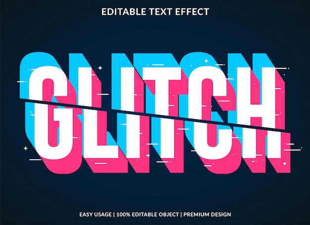 Vector glitch text effect