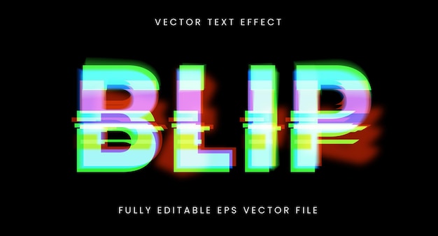 Vector glitch text effect