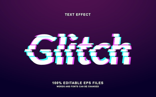 Glitch text effect