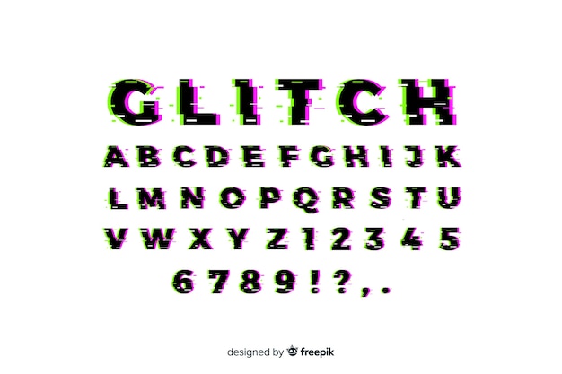 Glitch typografie