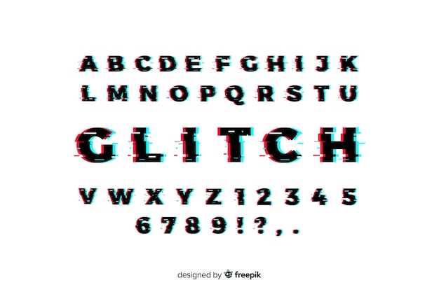 Glitch typography