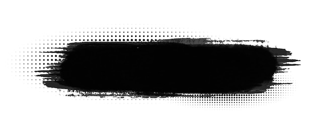 Vector glitch vervormde penseelstreek trendy halftone penseel achtergrond