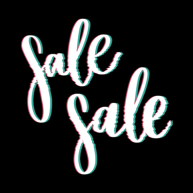 Glitched Sale lettering