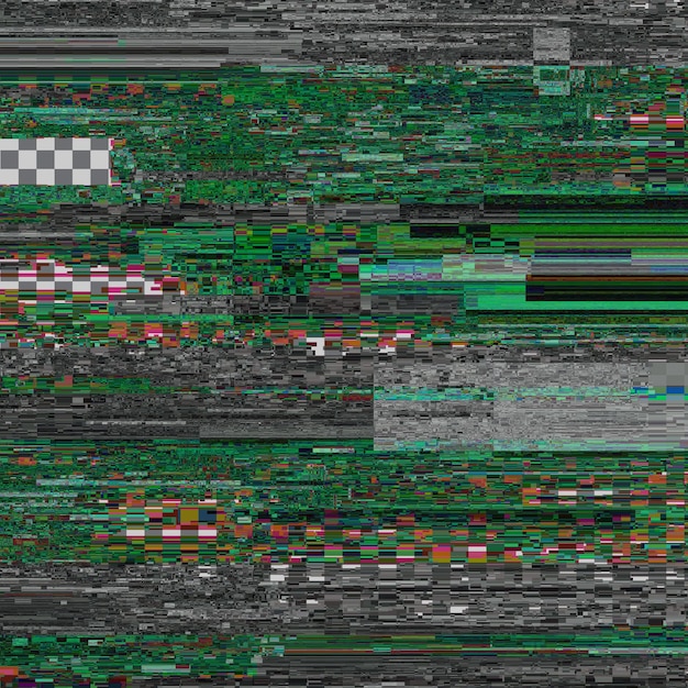 Glitchtextuur Computerschermfout Digitale pixelruis abstract ontwerp Televisiesignaal mislukt Gegevensverval Transparantie glitch-achtergrond Monitor technisch probleem