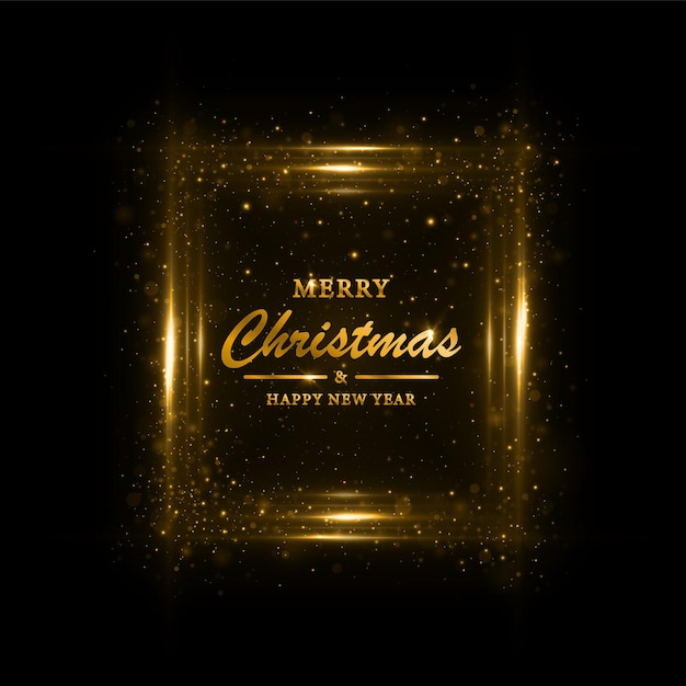 Vector glitter frame for christmas concept shiny banner for greeting card