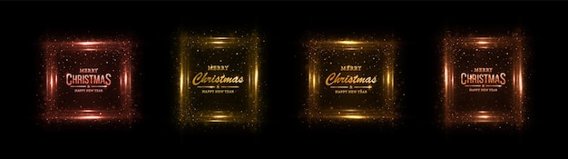 Glitter frame for christmas concept