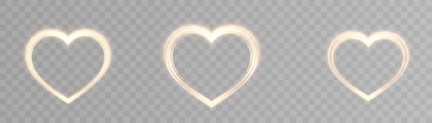 Glitter heart shaped frame with shimmering light effects Design element for Valentine's Day Vector