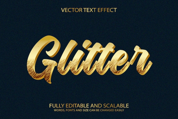 Vector glitter text effect