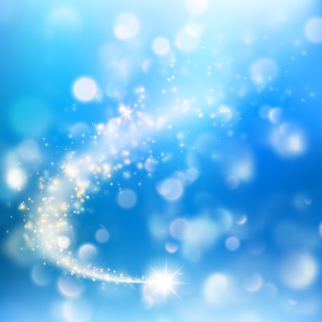 Vector glittering bokeh star dust template.