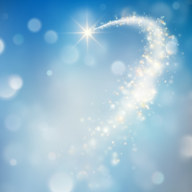 Glittering bokeh star dust template.  