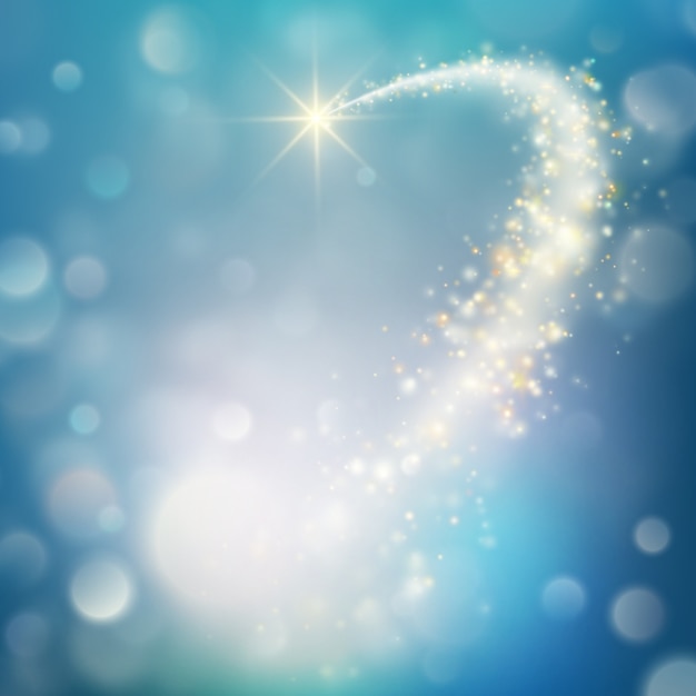 Glittering bokeh star dust template.