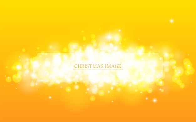 Glittering Christmas image background material with frame