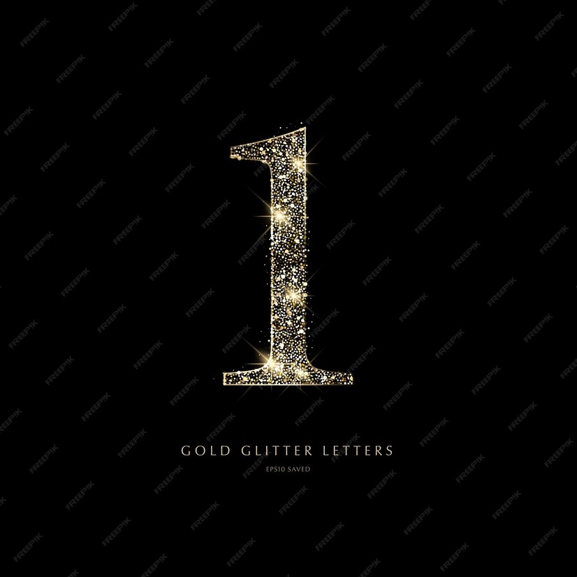 Premium Vector | Glittering golden letters on a black backgroundshiny
