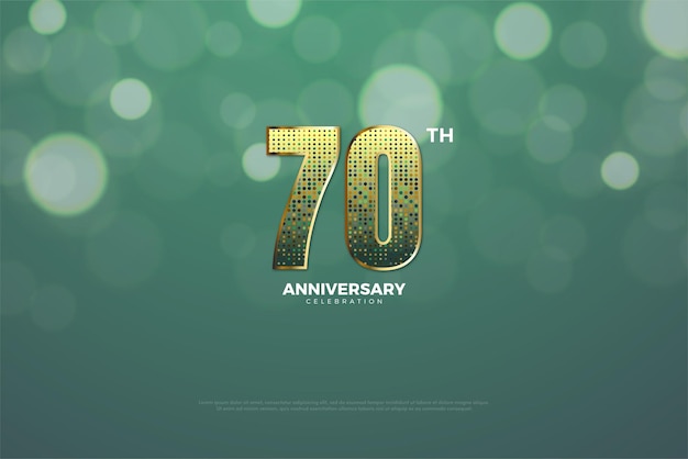 glittering numbers for 70th anniversary.