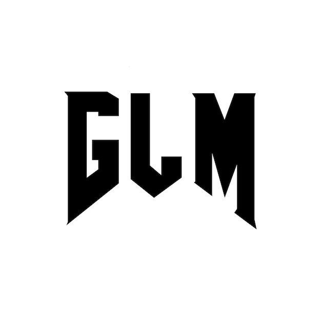 GLM letter logo ontwerp voor technologiebedrijf GLM logo ontwerp zwarte en witte kleurencombinatie GLM logo GLM vector GLM ontwerp GLM icoon GLM alfabet GLM typografie logo ontwerp