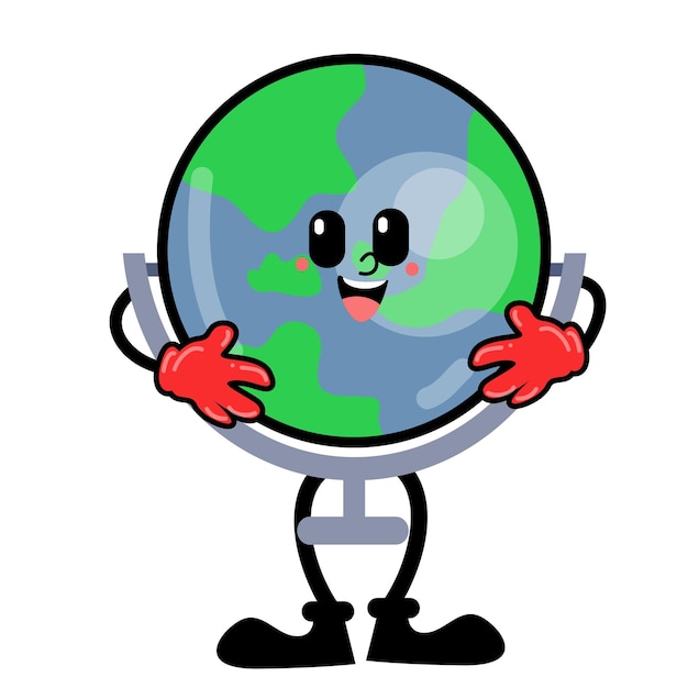 Global Adventures Cute Cartoon Globe Ball Character Designs