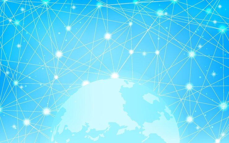 Вектор global business image shining earth and networking abstracts