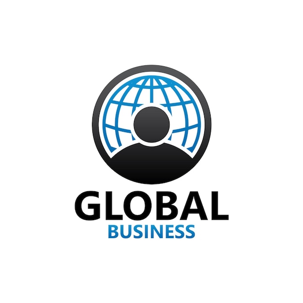 Vector global business logo template design vector