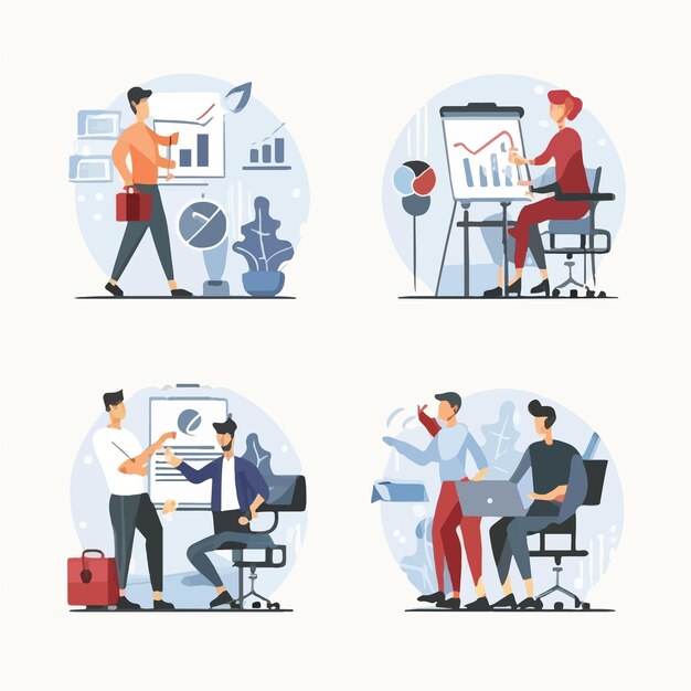 a Global Business Professionals Illustrations