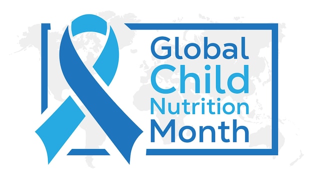 Vettore mese globale della nutrizione infantile celebrato ogni anno in aprile