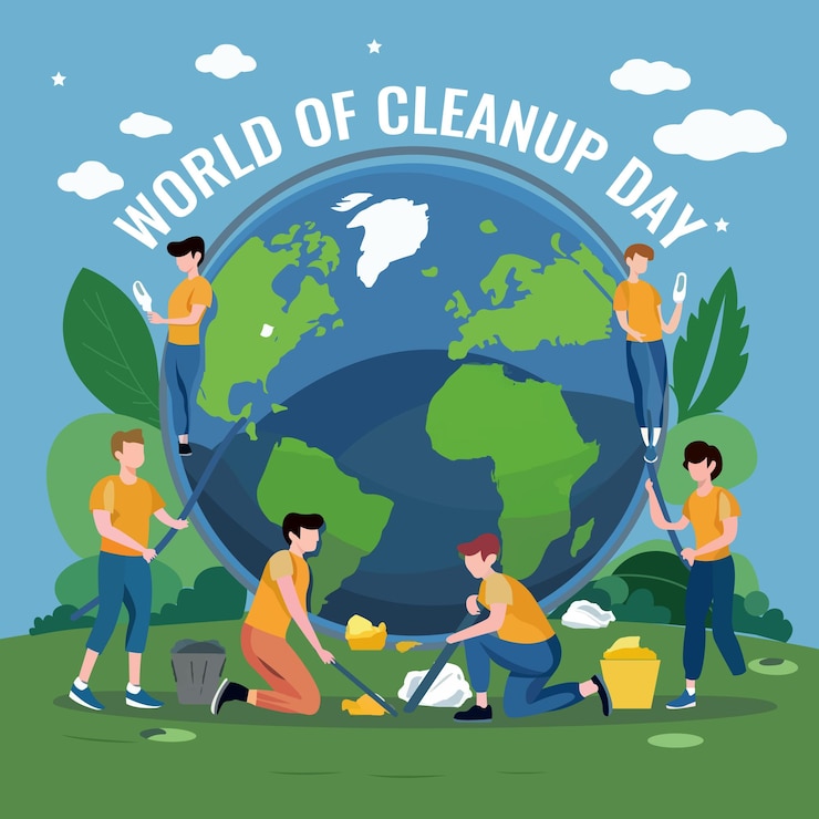 Vector global clean earth day vector design