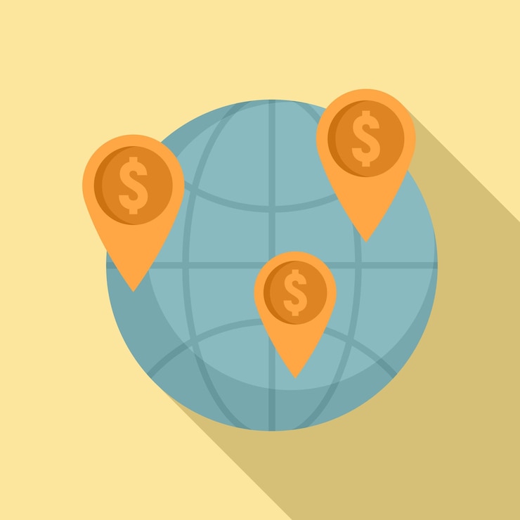 Vector global crowdfunding icon flat illustration of global crowdfunding vector icon for web design