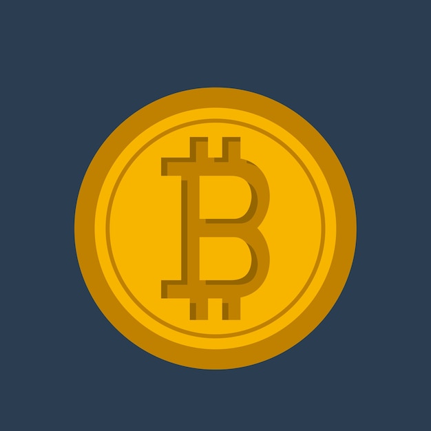 Vector global economy concept with bitcoin icon design