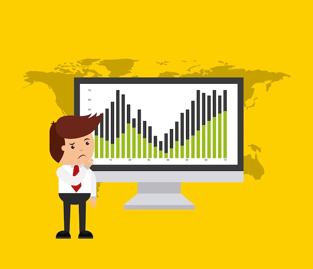 Vettore progettazione dell'economia globale