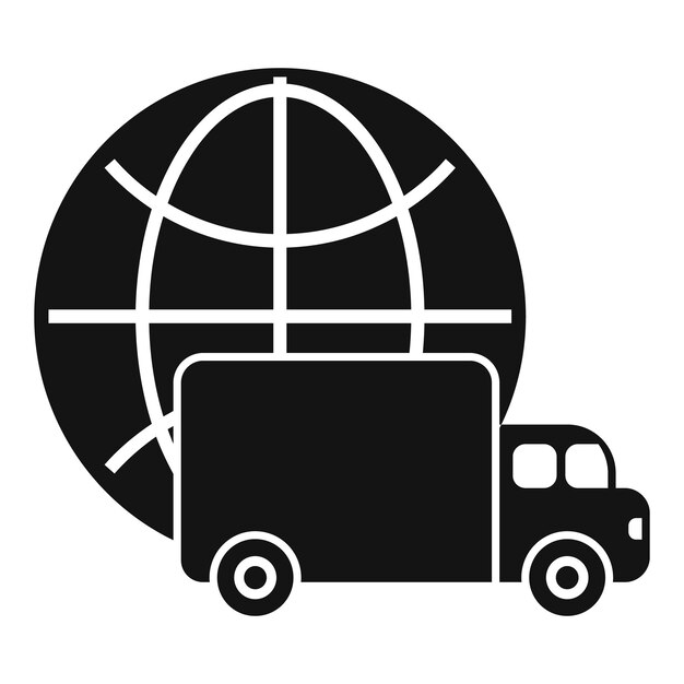 Global fast shipping icon simple vector Cargo courier